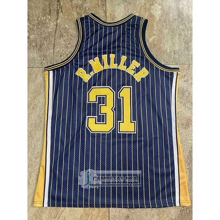 Camiseta Indiana Pacers Reggie R.Miller NO 31 Mitchell & Ness1994-95 Azul